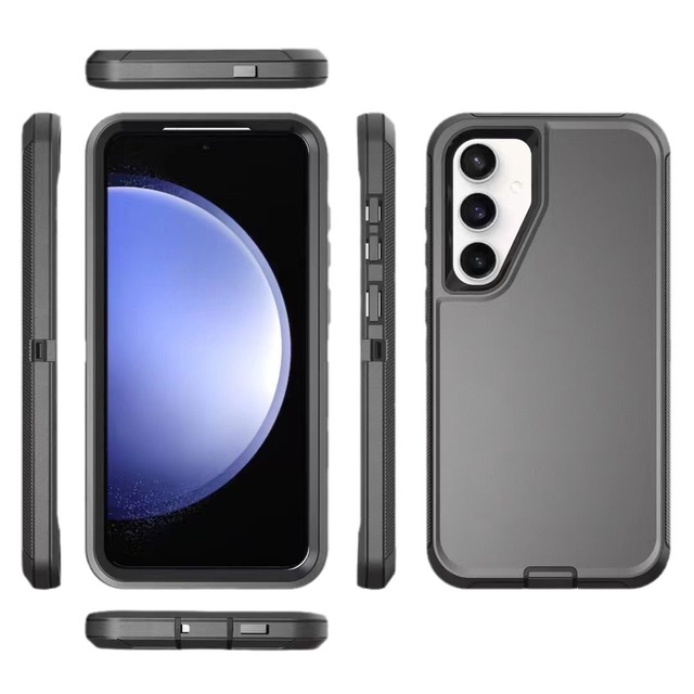 TPU+PC 3-in-1 Solid Color Defender Robot Armor Case for Samsung for Galaxy S24 S23 Plus Shockproof Protective Mobile Phone Case