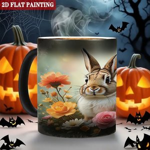 Mug à sublimation à changement de couleur rapide, 11 oz, en céramique noire givrée, tasse thermosensible - Product Image 6