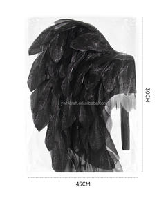 ชุดปีกนางฟ้าสีดำขาวสมจริงพร้อมที่คาดผมรูปวงแหวนสำหรับงานปาร์ตี้วัน<span class=keywords><strong>เกิด</strong></span> คอสเพลย์ และขบวนพาเหรด HLC RTS Carnival Party Decoration - Product Image 5