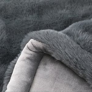 Selimut listrik bulu domba dapat dipakai, selimut lempar bulu palsu tebal hangat nyaman - Product Image 4
