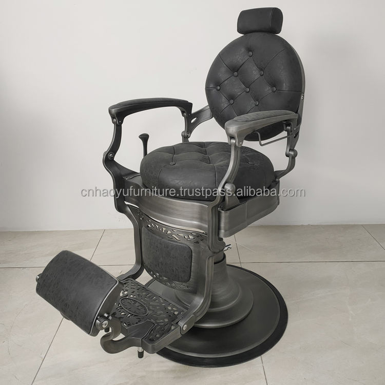 Genuine Leather Barber Chairs 2025 New Design Style