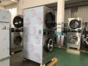 Máquina de lavar roupa automática industrial a fichas, equipamento de lavanderia comercial mais vendido, capacidade de lavagem de 12kg 22kg