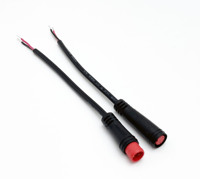 Kabel Ekstensi E-Bike Julet 2Pin Male to Female, Konektor Pigtail 2Pin Tahan Air IP65 untuk Suku Cadang Skuter Listrik