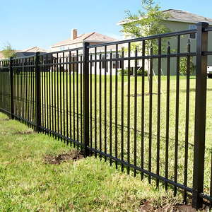 Valla de Seguridad Industrial Negra al por Mayor, <span class=keywords><strong>Puerta</strong></span> de Seguridad con Marco Metálico y Valla de Acero para Jardín - Product Image 2