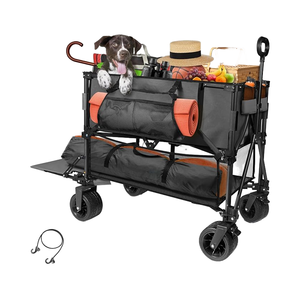 Personalizado 90L doble freno de cuatro ruedas todo terreno ajustable plegable al aire libre carrito de jardín playa Picnic herramientas de compras - Product Image 1