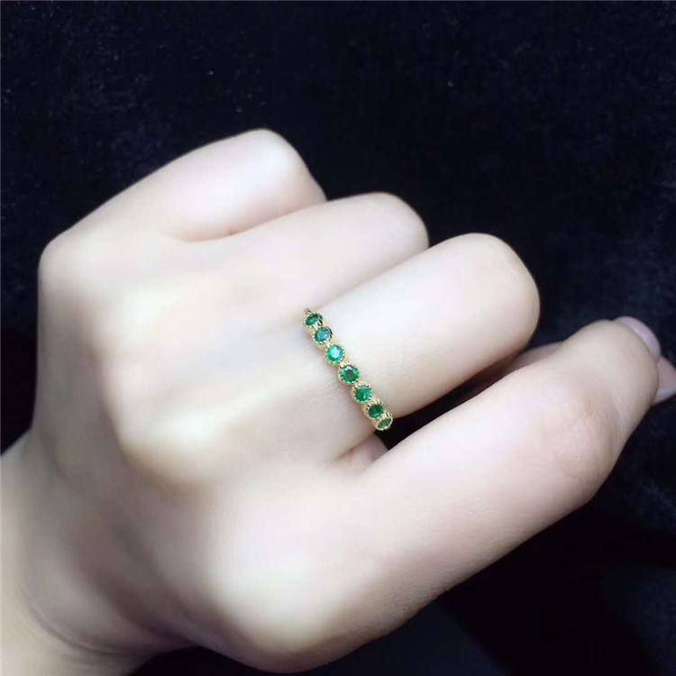 Anello smeraldo naturale oro 18k