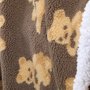 <span class=keywords><strong>Couverture</strong></span> de couette d'hiver à 2 épaisseurs en stock, <span class=keywords><strong>couverture</strong></span> polaire double couche en <span class=keywords><strong>laine</strong></span> Sherpa teddy imprimée - Product Image 4
