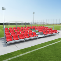Tribune modulaire en alliage d'aluminium pour stade, intérieur/extérieur, avec sièges en plastique résistants aux intempéries