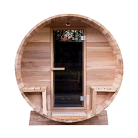 Sauna de Vapor Seco para Exteriores de Alta Calidad, Diseño Europeo, de Cedro Rojo Carbonizado, con Conexión Eléctrica y Control por Computadora