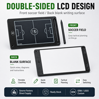 Tableau de tactique de football LCD portable, tableau de planification stratégique réutilisable pour entraîneur de football