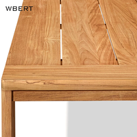 Ensemble de table basse moderne en teck sur mesure WBERT Supplier, style nord-américain, avec bois massif et ensemble de meubles d'extérieur, meubles de jardin