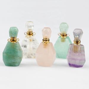 LS-A101 Promozionale Bottiglia di Profumo <span class=keywords><strong>Collana</strong></span> di Quarzo Naturale Amazonite Ciondolo In <span class=keywords><strong>Oro</strong></span> <span class=keywords><strong>Collana</strong></span> A Catena <span class=keywords><strong>Sottile</strong></span> - Product Image 1