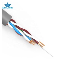 Cable de Red UTP Cat5e para Comunicación en Interiores y Exteriores, Conductor OFC/BC/CU/CCA, Revestimiento de PVC/LSZH, Gris, 4 Pares, 24 AWG