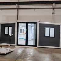 Maison conteneur pliable, assemblage rapide, abri préfabriqué portable pour hébergement d'urgence