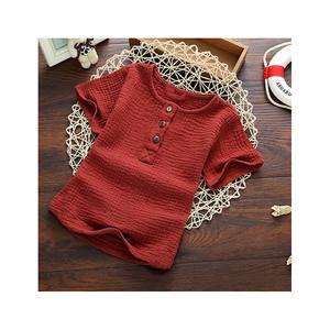 Vêtements pour enfants 2022, t-shirt en lin à manches courtes pour bébé garçon, été - Product Image 3