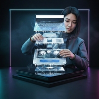 Base de Refrigeración para Portátil con Doble Ventilador, Enfriador de Aire, Soporte para Portátil para Oficina y Esports