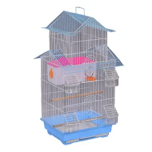 Papağanlar için sıcak satış çelik tel örgü kafes kuş üreme kafesleri papağan 2 yığınları