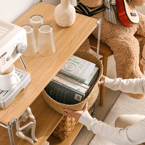 ชั้นวางของไม้แบบตั้งได้พร้อมกรอบโลหะทนทาน - Product Image 2