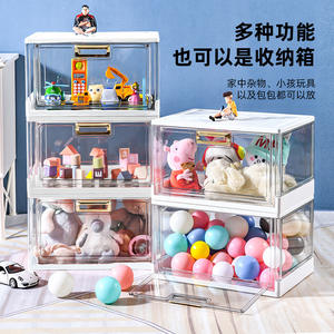 Boîte à chaussures transparente avec ouverture latérale et couvercle, boîte de rangement rectangulaire pour la maison, le dortoir, organisateur de chaussures 8004 - Product Image 4