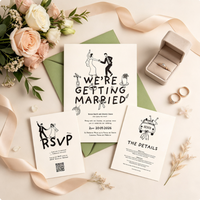 Cartes d'invitation de mariage personnalisables « Save the Date » pour la fête prénuptiale - Invitations de célébration de mariage pour les jeunes mariés