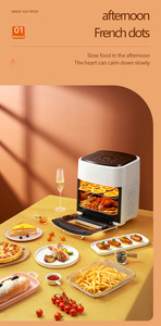 Friteuse à air numérique antiadhésive sans huile de 15 L pour la maison, sans fumée, visible, 15 litres, argentée - Product Image 3