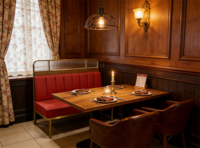 Meubles de restaurant de luxe, structure en acier inoxydable avec banquette de restaurant en acrylique, banquette droite personnalisée pour steakhouse, bistro