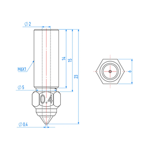 Boquilla de impresora 3D para K1 K1 Max Ender 3 V3 KE, latón de acero duro de cobre chapado bimetálico para Vyper Kobra <span class=keywords><strong>Sovol</strong></span> <span class=keywords><strong>SV06</strong></span> Plus/SV07 - Product Image 6