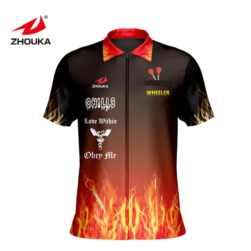 Diseño de sus propios ropa deportiva hombres deportes camisa Cricket de dardo camisas