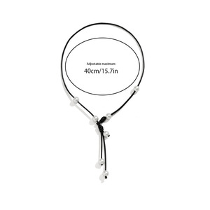 <span class=keywords><strong>Collana</strong></span> Lariat Vintage Trendy in Pelle Nera e Marrone <span class=keywords><strong>con</strong></span> Catene e Nappa di <span class=keywords><strong>Perle</strong></span>, Certificata per Feste, Regalo per Bambini e Donne - Product Image 4