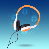 Headphone Berkabel Multi Warna Nyaman untuk Anak-anak dengan Mikrofon, Kabel PVC/TPE, Ringan, Harga Terjangkau, Tahan Air IPX-4