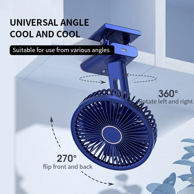 High Quality 2024 Rechargeable Electric Hand Fan with Lithium Battery Three-Speed Pedestal Installation Household Use Made China