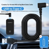 Adaptor CarPlay Stok Pabrik Langsung Kabel Data Dalam Mobil 5m Konektor Bengkok Tipe-C Pengisian Daya Cepat Data Kecepatan Tinggi PD Pengisian Cepat untuk