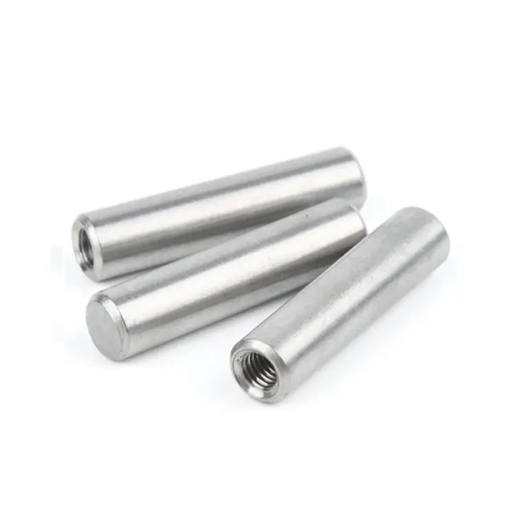 Internal Threaded Dowel Pin M4 Dia .625 X 2 Length Round Head Stainless Steel Rose Gold Pins Cylindrical 3Mm Knurled