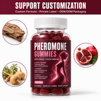 Gummies à la Phéromone d'Écorce d'Orme Rouge avec L-Arginine, Racine de Maca et Vitamine E pour la Croissance Capillaire des Hommes