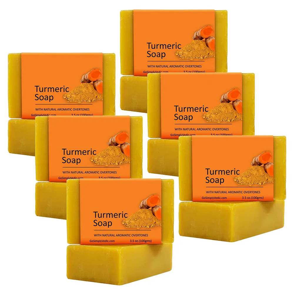 Vente en gros de savon au curcuma pour lutter contre l'acné et réduire les taches brunes avec un nettoyant doux et naturel