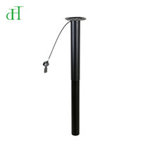 Pied de table professionnel robuste et moderne à ressort à gaz réglable en hauteur, avec vérin pneumatique, pour bistrot, café et salle à manger