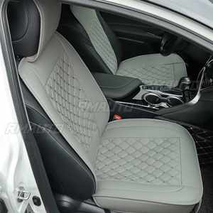 Housses de siège de voiture universelles en cuir PU, protection de coussin avant, tapis de protection de dossier pour l'intérieur des voitures, camions, SUV, fourgonnettes, noir - Product Image 3