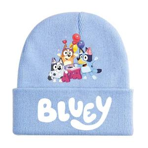 Neue Anime-Cartoon-Studenten-Strickmütze Bluey Kleintier-Muster Beanie Farbige Herbst-Winter Multifunktionale Warme Mütze Großhandel - Product Image 2