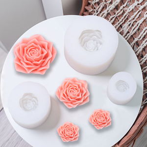 DIY 3D flor Rosa jabón molde Pastel redondo decoración silicona Fondant molde - Product Image 5