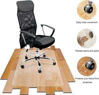 Tapis de chaise de bureau pour sols en bois dur, en PVC, antidérapant, résistant aux taches, lavable, épaisseur 1-1,5 mm, rectangulaire, fabriqué à la machine, pour usage au bureau
