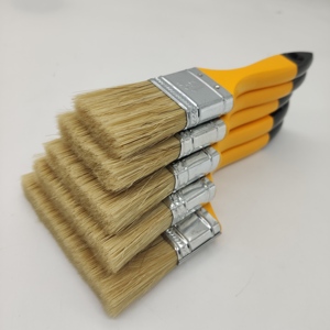 แปรงทาสีอุตสาหกรรมแบบแบน ด้ามไม้สีเหลือง ขนาด 1/2 นิ้ว ถึง 4 นิ้ว ขายดี รองรับ OEM - Product Image 3