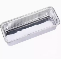 Contenants rectangulaires jetables en aluminium avec couvercles, boîtes bento à emporter pour poisson grillé