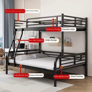 Cama litera metálica moderna lista para enviar, entrega rápida, estructura de cama doble de acero para vendedores en línea - Product Image 5