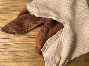 Tutina Vintage in Cotone Primaverile per Neonati e Bambini, Pagliaccetto Lungo con Cappello Lavorato a Maglia, Colore Puro, 6-24 Mesi con Maniche Lunghe - Product Image 5