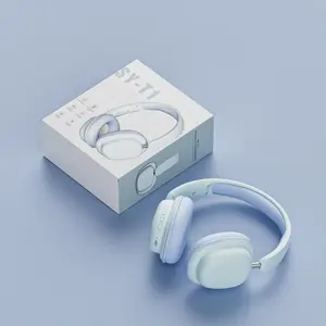 노이즈 캔슬링 기능이 있는 블루투스 헤드폰 마이크 접이식 무선 헤드폰이 있는 스테레오 이어폰