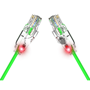 BEHPEX <span class=keywords><strong>ไฟ</strong></span> LED Cat6a <span class=keywords><strong>สาย</strong></span>อินเทอร์เน็ต UTP 28AWG <span class=keywords><strong>สาย</strong></span>แพทช์บางเฉียบติดตามสาย Lan สมาร์ทอย่างรวดเร็ว - Product Image 4