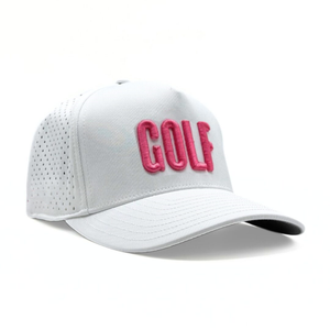 Vente en gros Casquette de golf camionneur 5 panneaux imperméable de haute qualité découpée au laser avec logo et lettre brodée en 3D pour hommes et femmes - Product Image 2