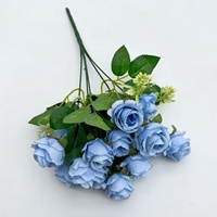 LUYI - Vente en gros de roses artificielles réalistes et écologiques en vrac, fleurs en soie violettes/bleues/roses/blanches/rouges pour fêtes et remises de diplômes