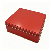 Lot de boîtes rectangulaires en fer blanc personnalisées pour biscuits et pâtisseries, conteneurs cadeaux de haute qualité, boîte à biscuits de qualité alimentaire