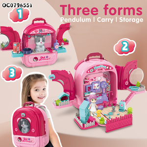 Zaino di alta qualità <span class=keywords><strong>per</strong></span> bambine finta set di giocattoli <span class=keywords><strong>per</strong></span> negozi di animali domestici <span class=keywords><strong>per</strong></span> bambini - Product Image 4